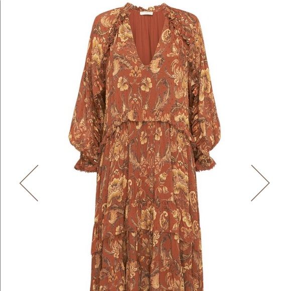 Spell Aurora boho maxi dress burnt ember L - Picture 3 of 8